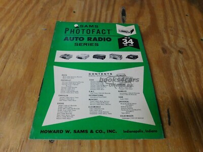 view cover of 1966 Auto Radio Series 34 Service Manual by Sams Photofact