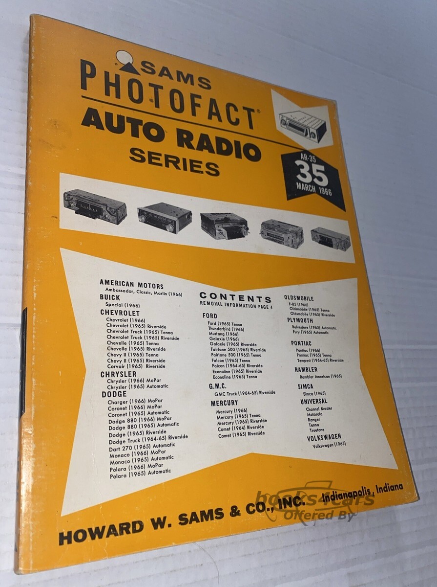 view cover of 1966 Auto Radio Series 35 Service Manual by Sams Photofact
