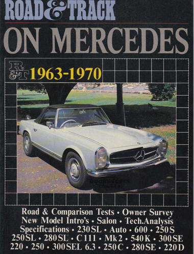 view cover of 1963-1970 Road & Track on M-Benz, 96 pgs of articles about Mercedes, compiled by Brooklands