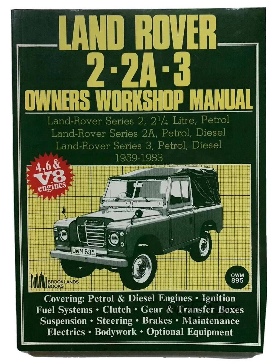 view cover of 1959-1983 Workshop service repair Manual for Series 2, 2A, & 3 Land Rovers with 4, 6, & 8 cyl engines by Autobooks