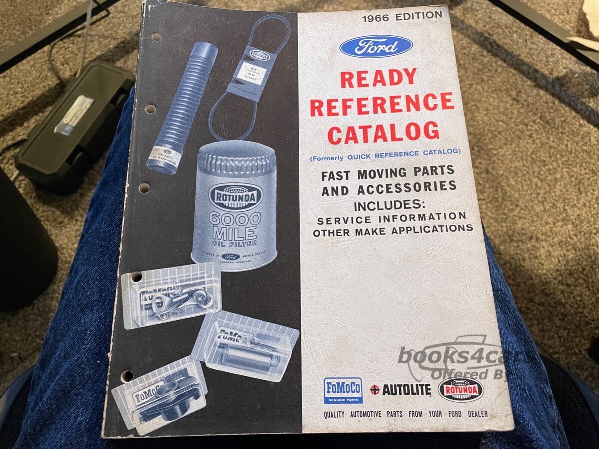 view cover of 1966 Ready Reference Catalog Manual for Fast Moving Parts & Accessories by Ford