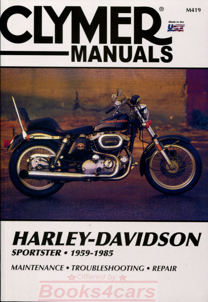 view cover of 1959-1985 Harley Davidson Sportster H CH XLCH XLH XLCR XLX XLS XL shop Service repair Manual by Clymer
