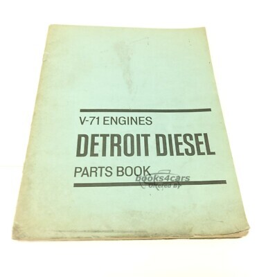 view cover of V-71 Detroit Diesel Parts Book