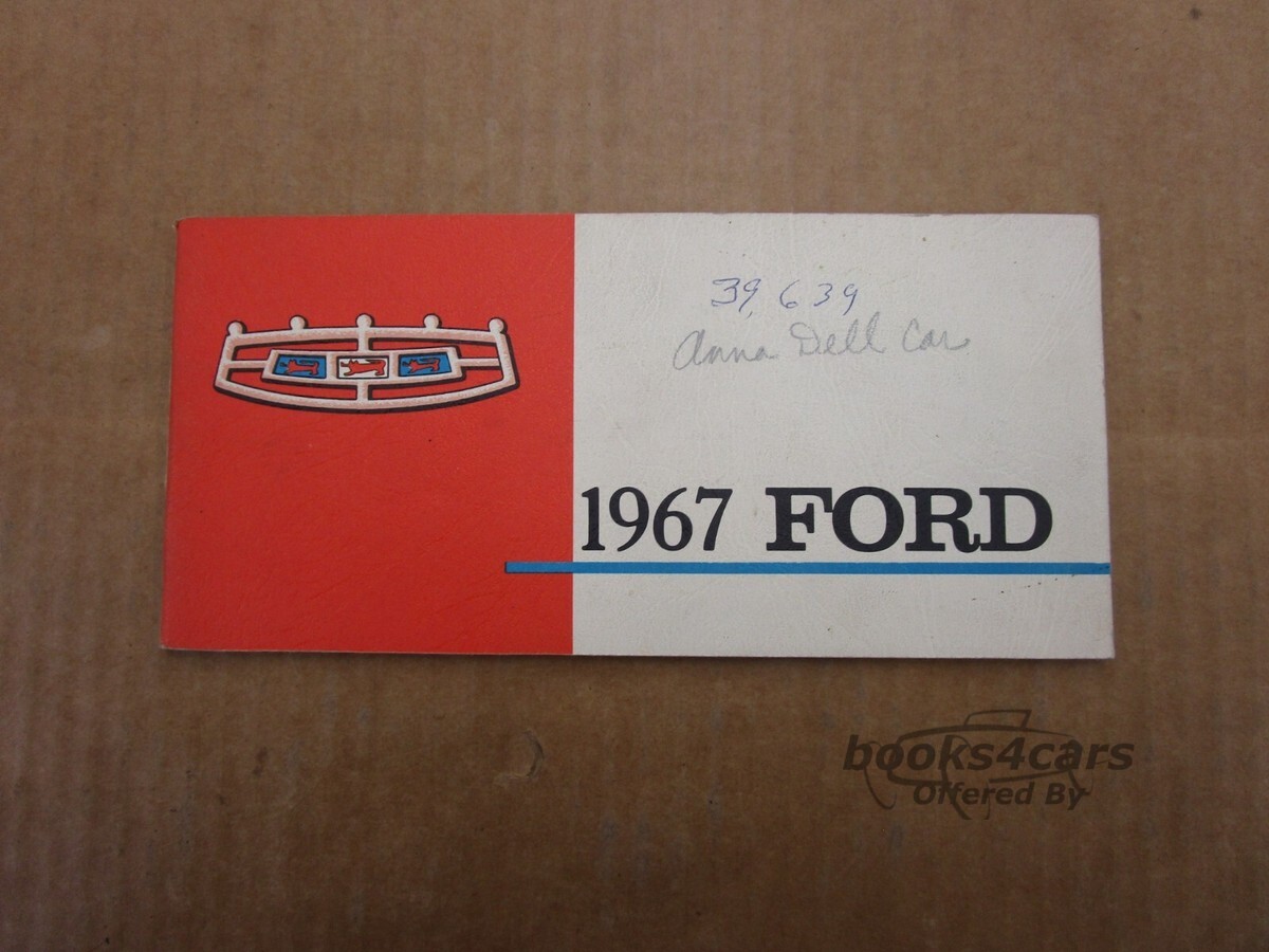 view cover of 1967 Owners manual by Ford Full Size cars Galaxie LTD and others