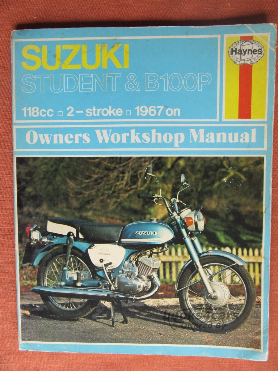 view cover of 1967 on Suzuki Student & B100P 2stroke Owners Workshop Manual, Haynes.