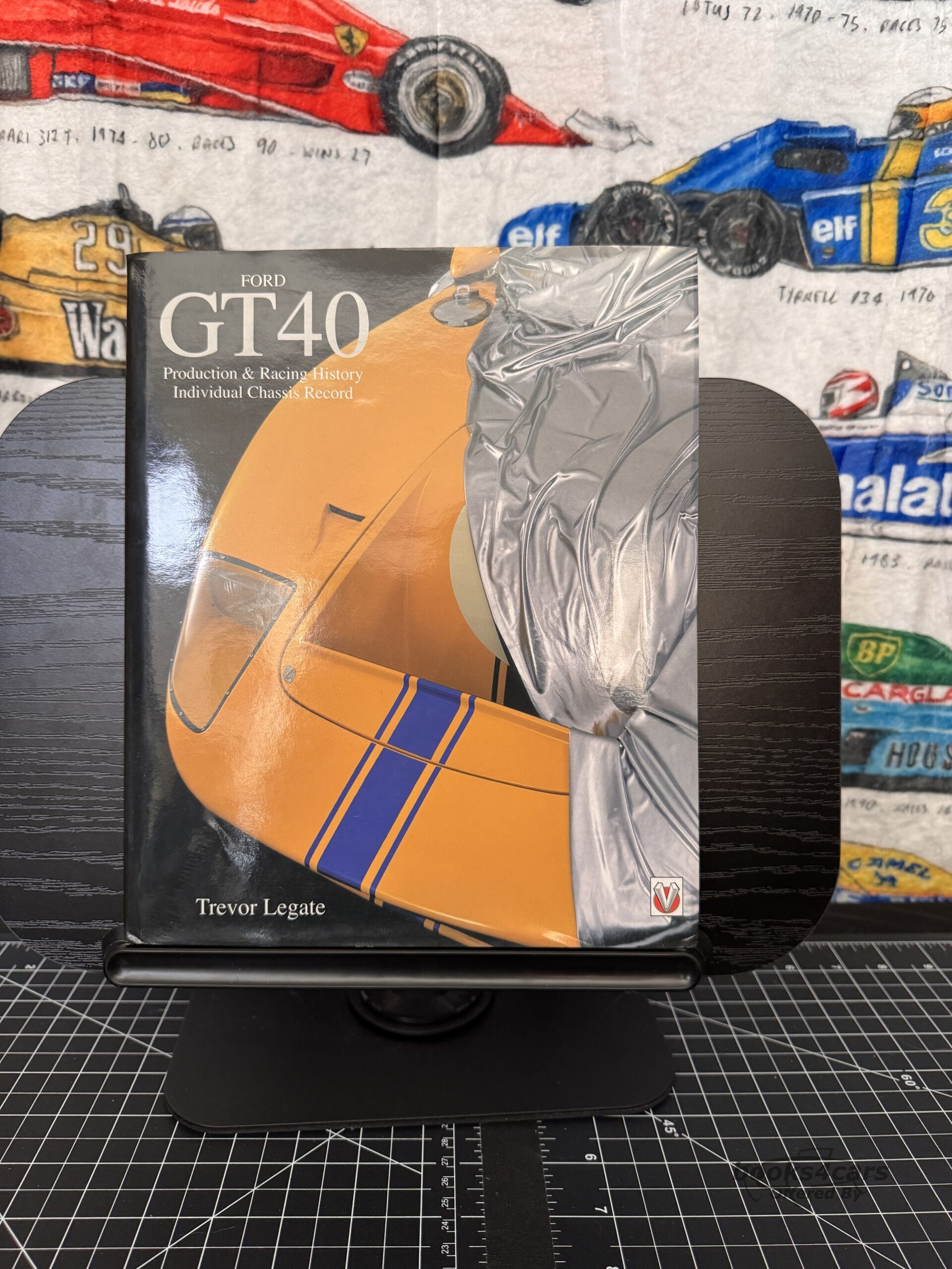 view cover of GT40 Production & Racing History with individual chassis records parts manual chassis number histories racing records and more in 240 pages hardcover by Legate