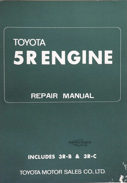 view cover of 1968-1969 Repair manual by Toyota for 5R 3R-B and 3R-C engines as used on Crown and Corona. (similar to 96010)