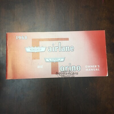 view cover of 1968 Fairlane Torino Owners manual by Ford