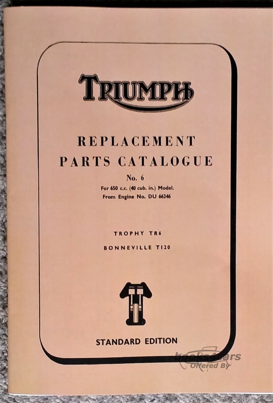 view cover of Parts Manual Book for 650 No.6 1968