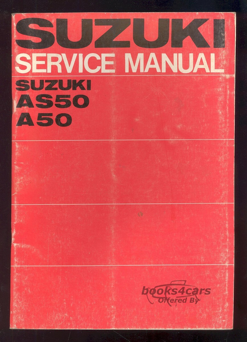 view cover of 1968 AS50 A50 Service Manual by Suzuki