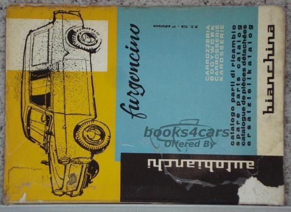 view cover of Furgoncino Bianchina Bodywork Parts manual by Autobianchi