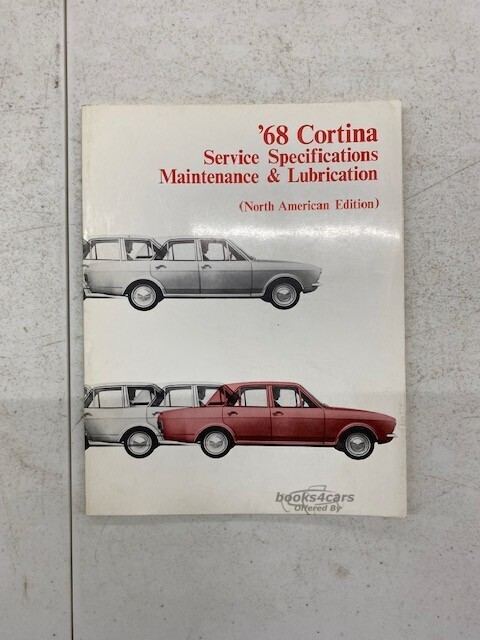view cover of 1968 Cortina Service Specifications Maintenance & Lubrication by Ford N. American Edition