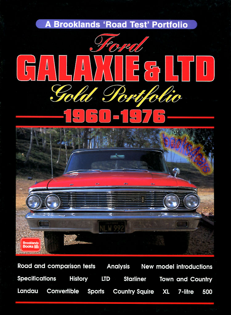 view cover of 1960-1976 Ford Galaxie & LTD Portfolio of road test articles compliled into 140 page book form by Brooklands