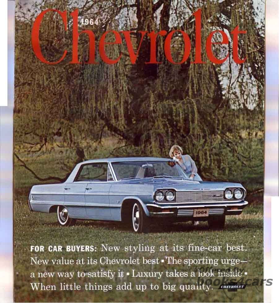 view cover of 1968 Sales Brochure by Chevrolet for all 1964 full size models including Bel Air Biscayne Imapa SS Super Sport & Bel-Air & more in 28 pages