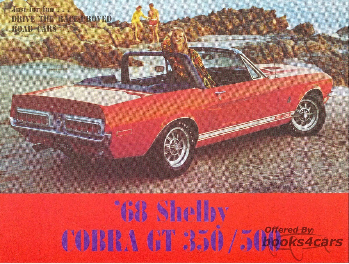view cover of 1968 Shelby Mustang Sales Brochure by Shelby American GT350 GT500