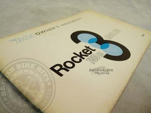 view cover of Owners Manual Handbook for A75 Rocket 3 1969