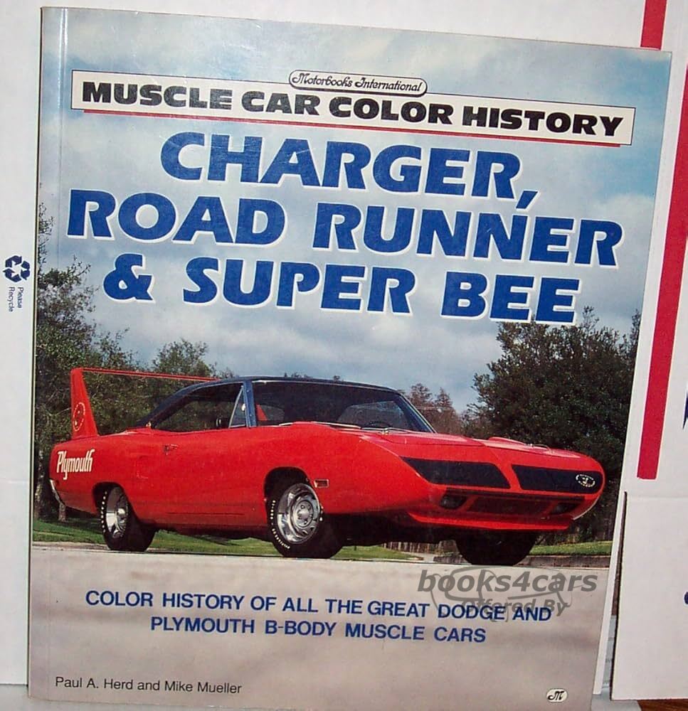 view cover of Muscle history of the Charger Road Runner & Super Bee by Dodge & Plymouth divisions of Chrysler 128 pg color history by Herd & Mueller