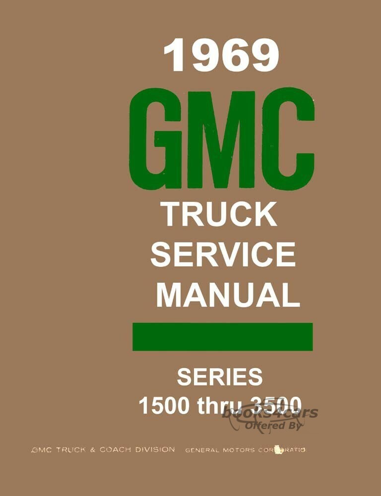 view cover of 1969 1500-3500 Truck Shop Service Repair Manual by GMC.
