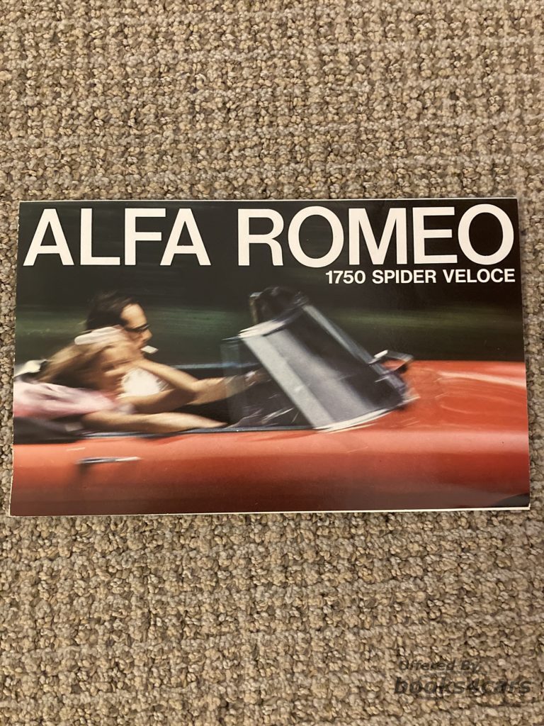 view cover of 1969 Alfa Romeo 1750 Spider Veloce sales brochure
