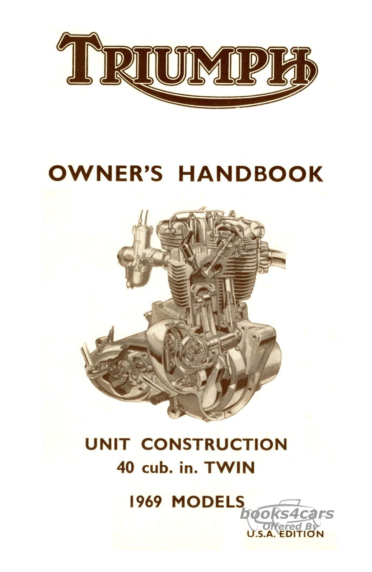 view cover of Owners Manual Handbook for 650 US 1969 by Triumph