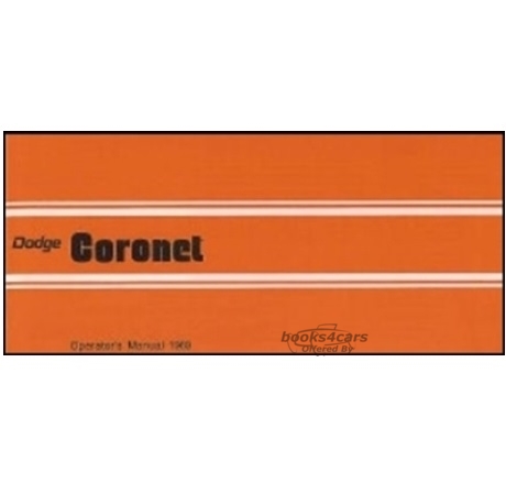 view cover of 1969 Coronet Owners Manual by Dodge