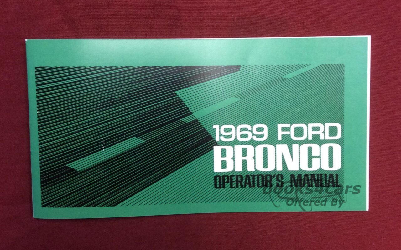 view cover of 1969 Bronco Owners Manual by Ford