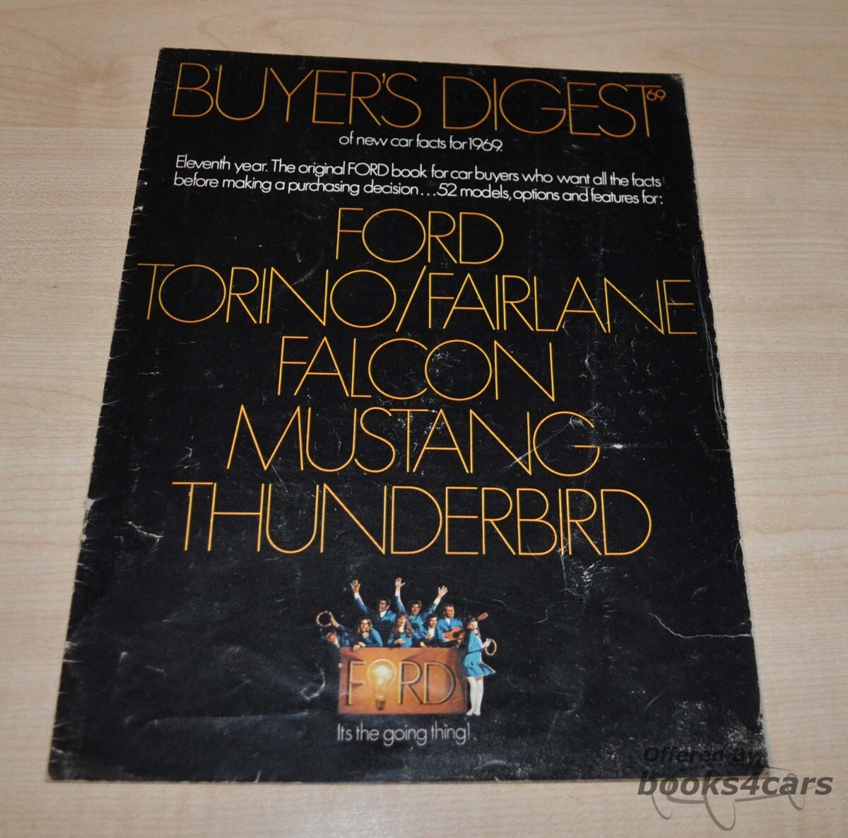 view cover of 1969 Ford Range Sales Brochure Buyers Digest 16 pages covering all models including Torino Fairlane Falcon Mustang Thunderbird and more...