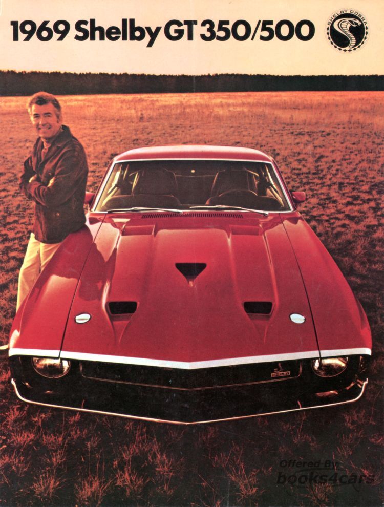 view cover of 1969 Shelby Mustang Sales Brochure by Shelby American for GT350 & GT500