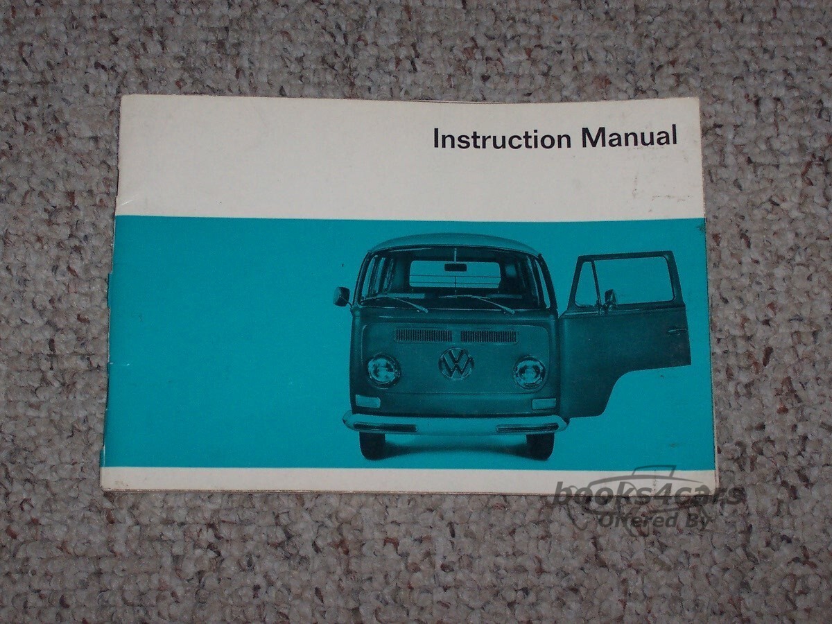 view cover of 1969 VW Bus Transporter Van Owners Manual by Volkswagen