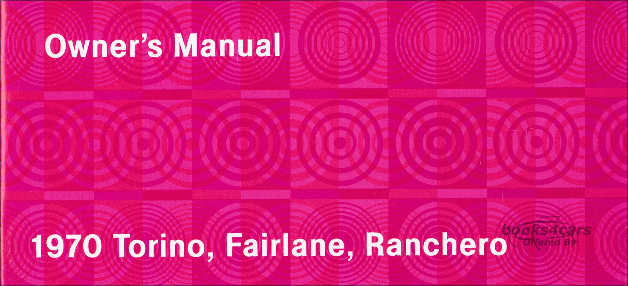 view cover of 1970 Torino Fairlane Ranchero owners manual by Ford