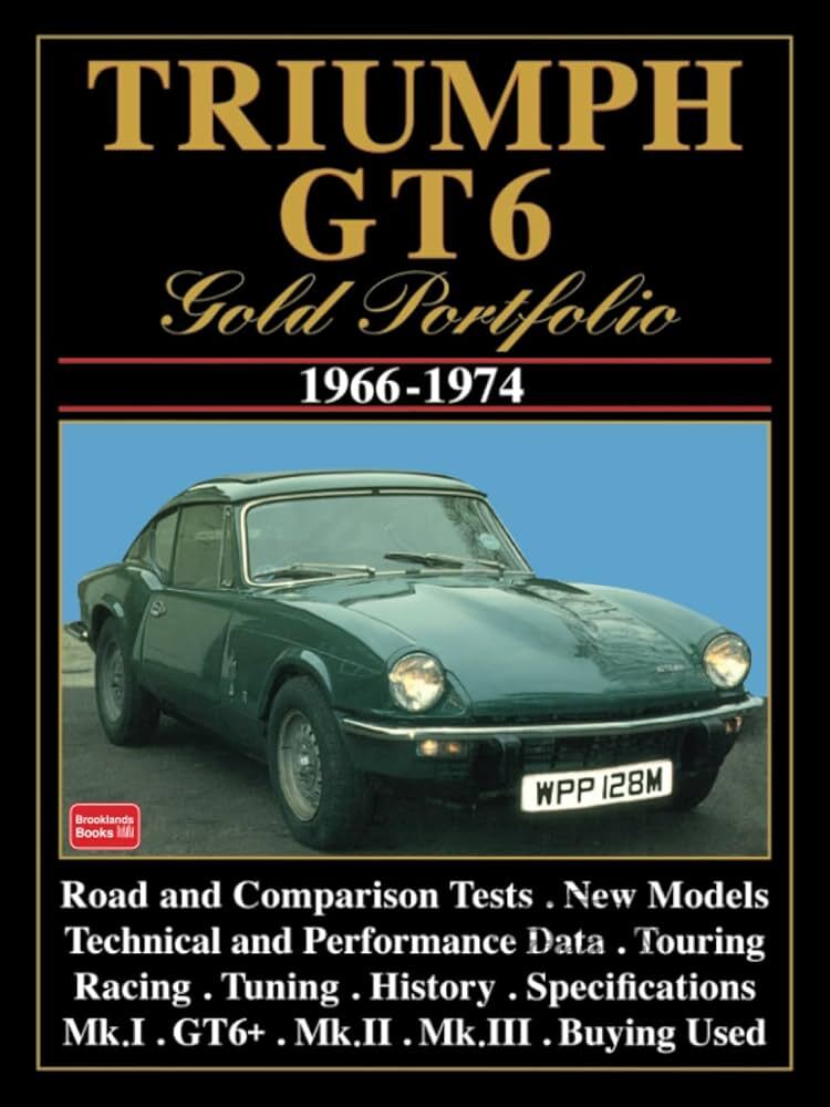 view cover of 1966-1974 Triumph GT6 Gold Portfolio, 172 pages of road test articles compiled by Brooklands