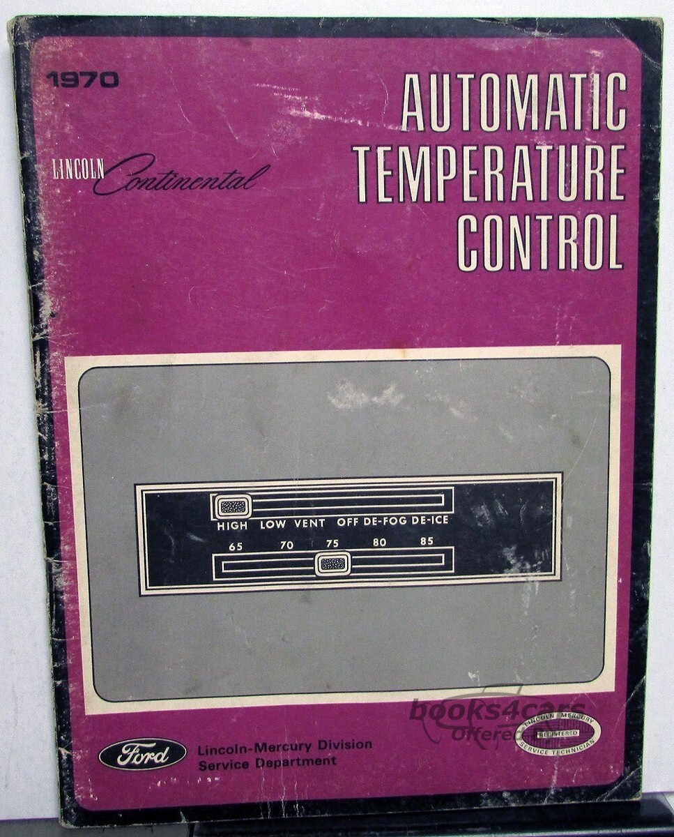 view cover of 1970 Continental Automatic Temperature Control Shop Service Repair Manual by Lincoln
