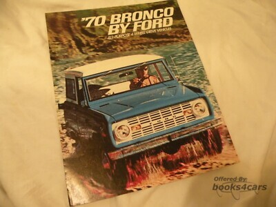 view cover of 1970 Bronco Sales Brochure by Ford Truck