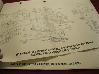 view cover of 1970 Fairlane Montego Exterior Lighting Turn Signals Horn Gage Indicator Circuit for Ignition Strting and Charging ( for 6 & 8 Cylinder)11