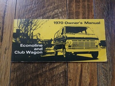 view cover of 1970 Econoline Club Wagon Owners Manual by Ford
