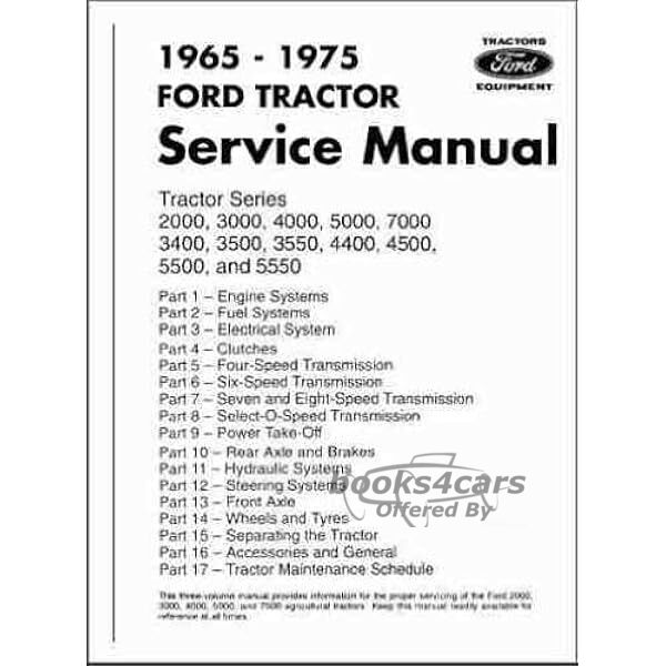 view cover of 1965-1975 Ford Tractor Parts Manual 2000-7000 3000 4000 5000 6000 in 800 pages
