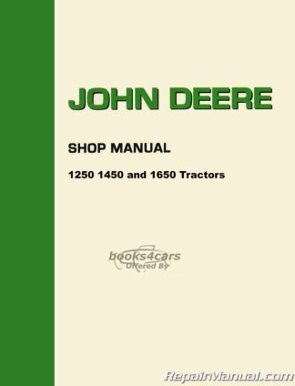 view cover of John Deere 1250 1450 1650 Tractor Shop Manual