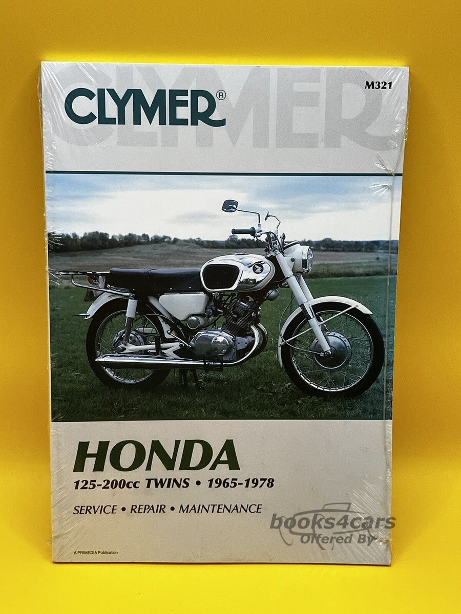 view cover of 1965-1978 Honda 125-200cc Twins shop Service Manual CB CD CL SS SL 125 160 175 200cc by Clymer