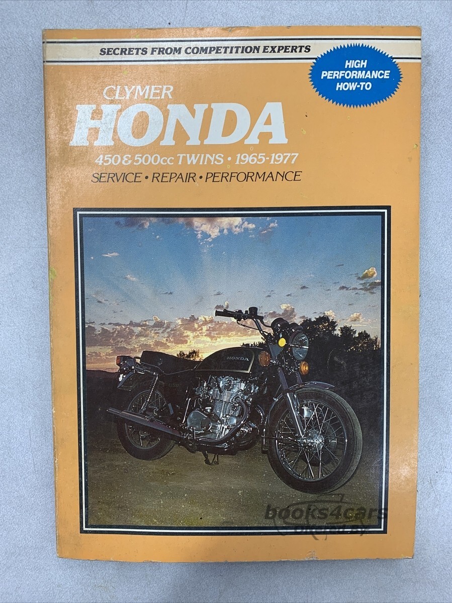 view cover of 1965-1977 Honda 450 & 500cc Twins shop service Repair Manual by Clymer CB450 CL450 75-77 CB500T