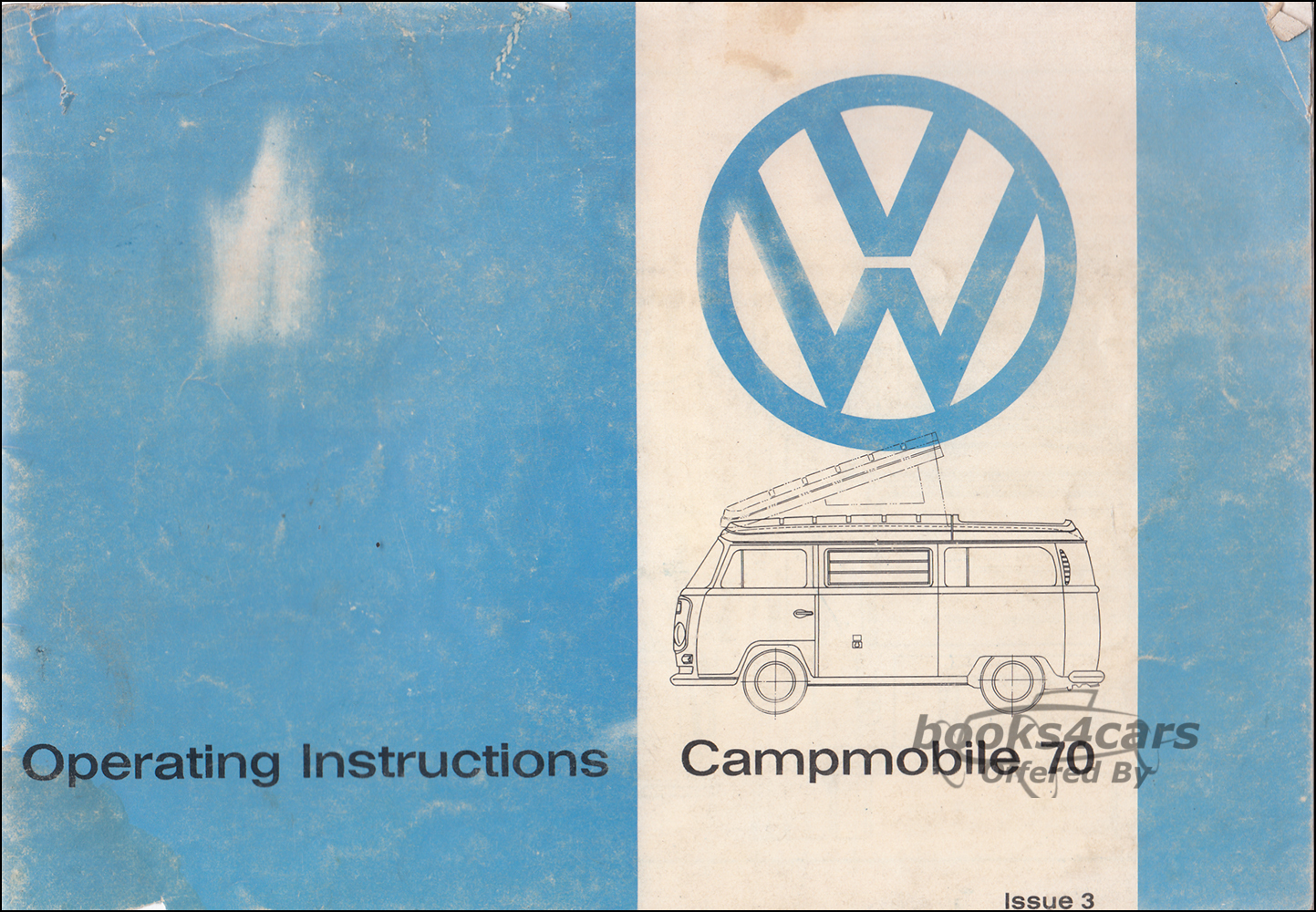 view cover of 1970 Campmobile supplement owners manual by Volkswagen VW for Camper Van