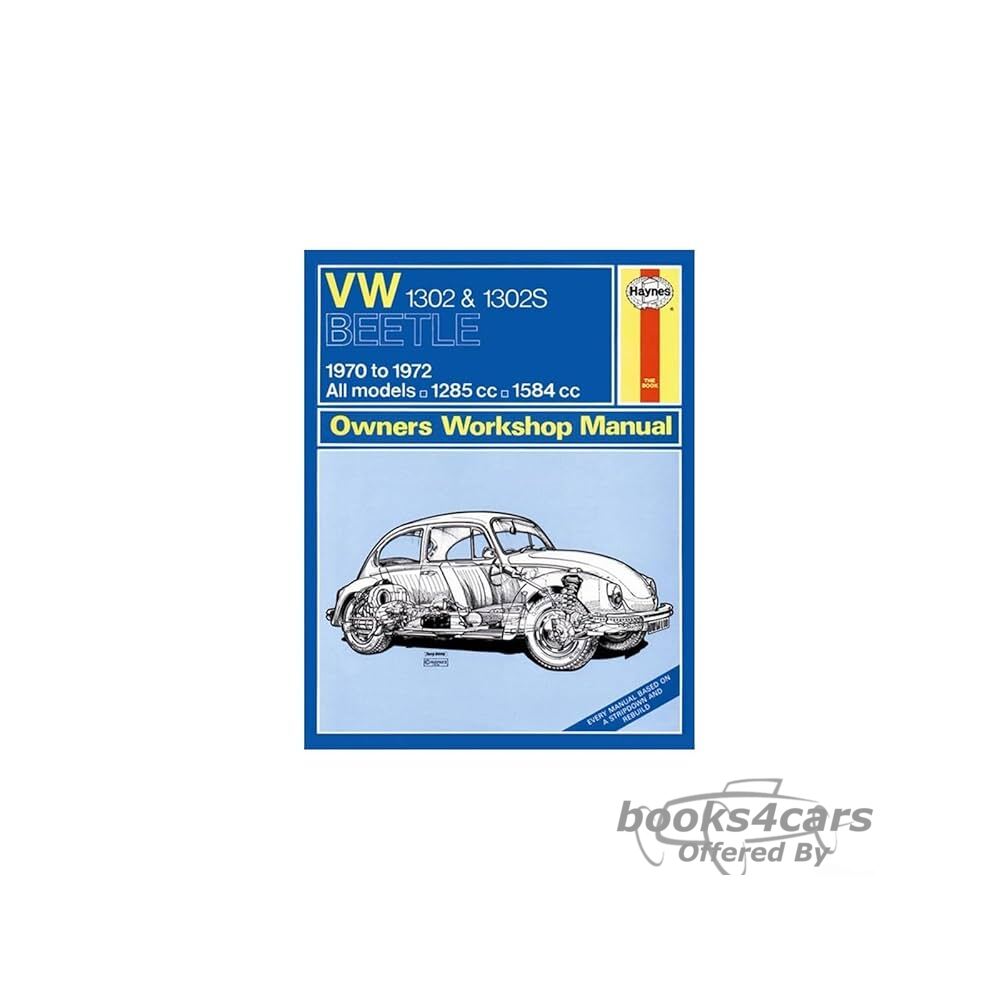 view cover of 1970-1972 VW Beetle Sports Bug Super Beetle Shop Service Repair Manual by Haynes for Volkswagen