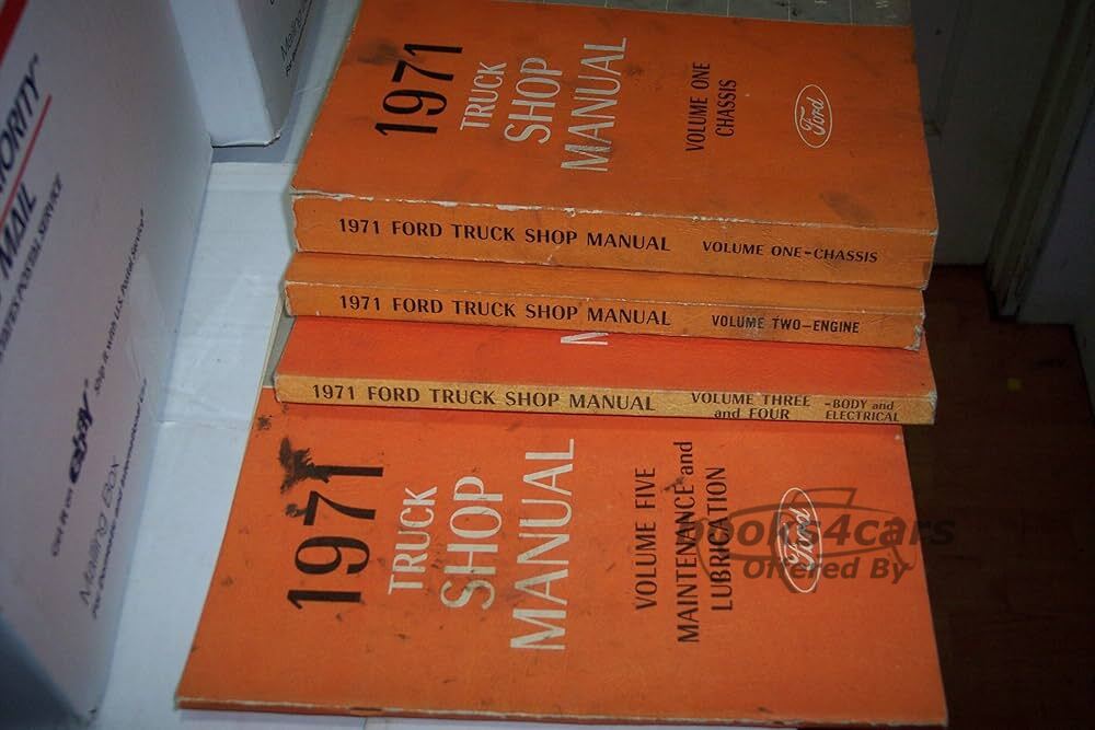 view cover of 1971 5-volume Shop Service REpair Manual set by Ford Truck includes Bronco