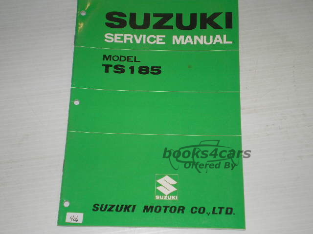 view cover of 1971 TS185 Shop Service Repair Manual by Suzuki for TS 185