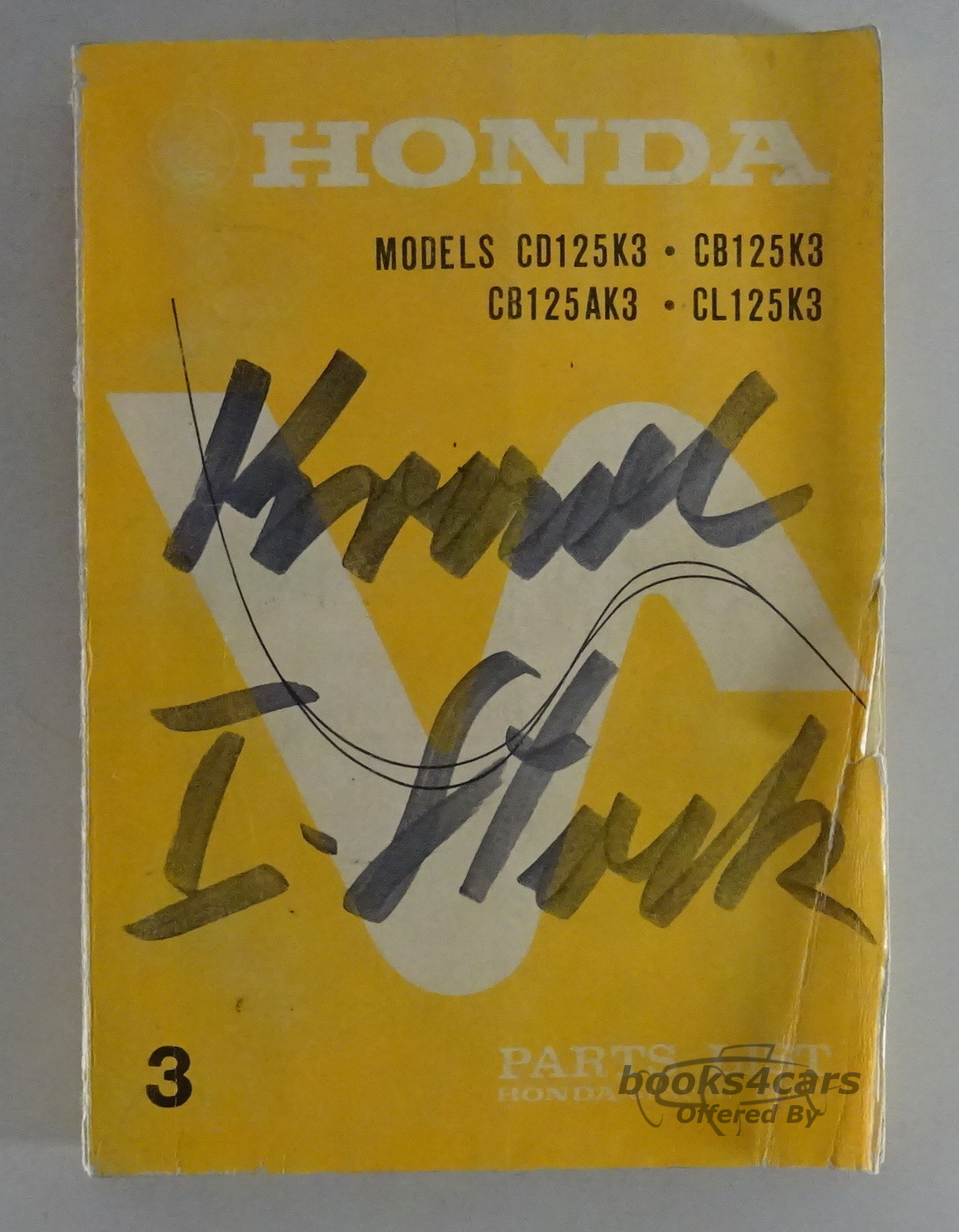 view cover of 1971 Honda CD CB CL125K3 Parts Manual - 246 pages