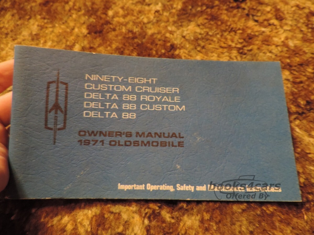 view cover of 1971 Owners manual for Custom Cruiser and Delta 88 by Oldsmobile.