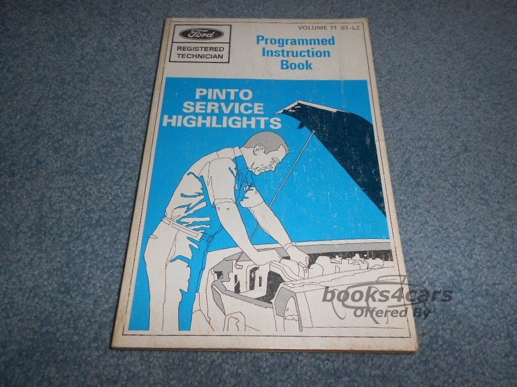 view cover of 1971 Pinto Service Highlights for new model year, by Ford