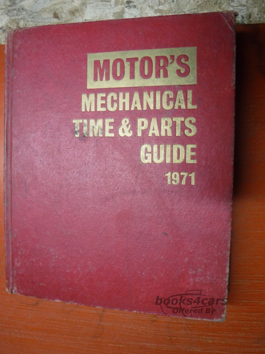 view cover of 1965-1971 Motors Mechanical Parts and Time Guide for Domestic 43rd Ed.
