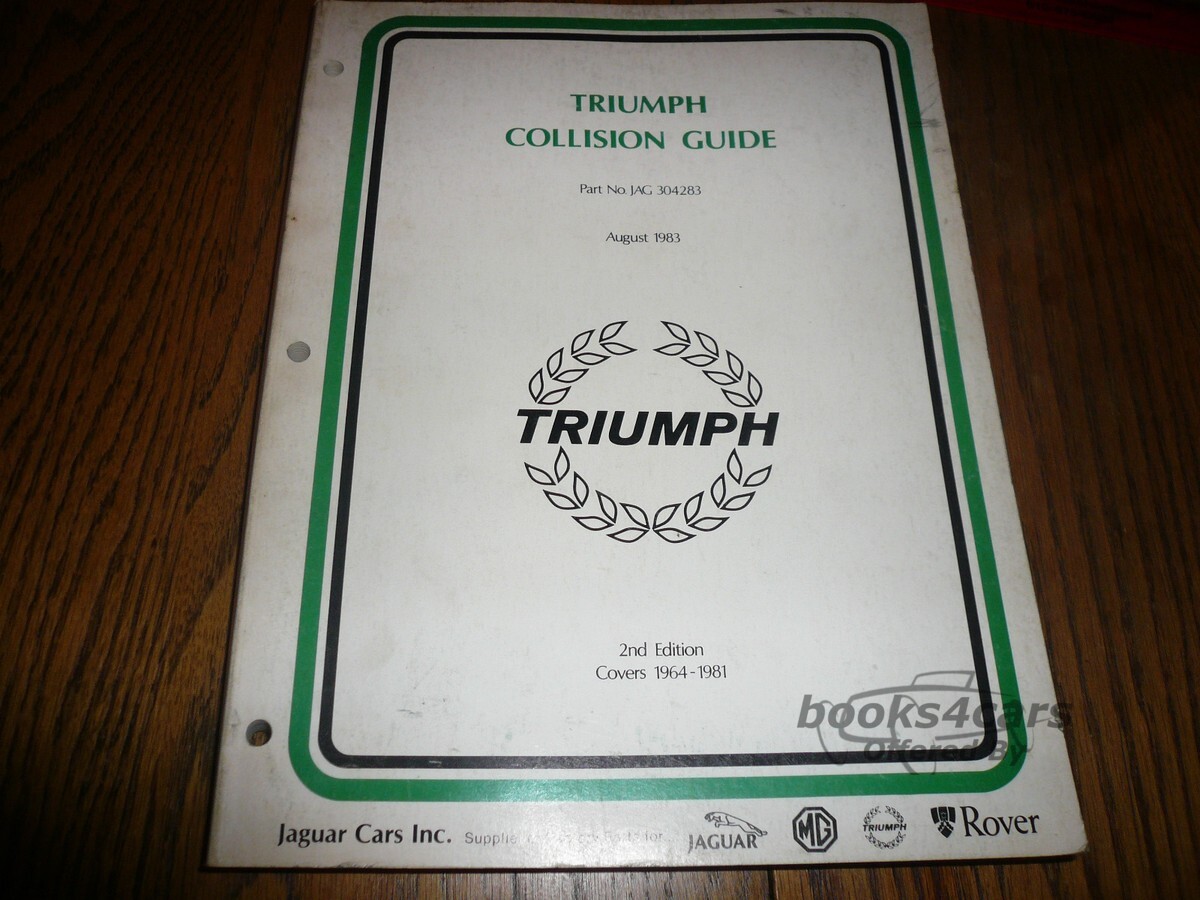 view cover of 1964-1981 Triumph Collision Parts Guide Manual