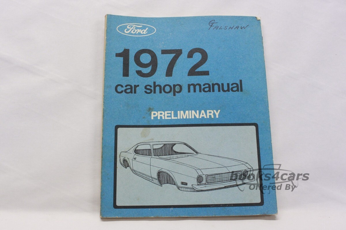 view cover of 1972 Preliminary Service Manual all Ford Mercury Lincoln passenger cars