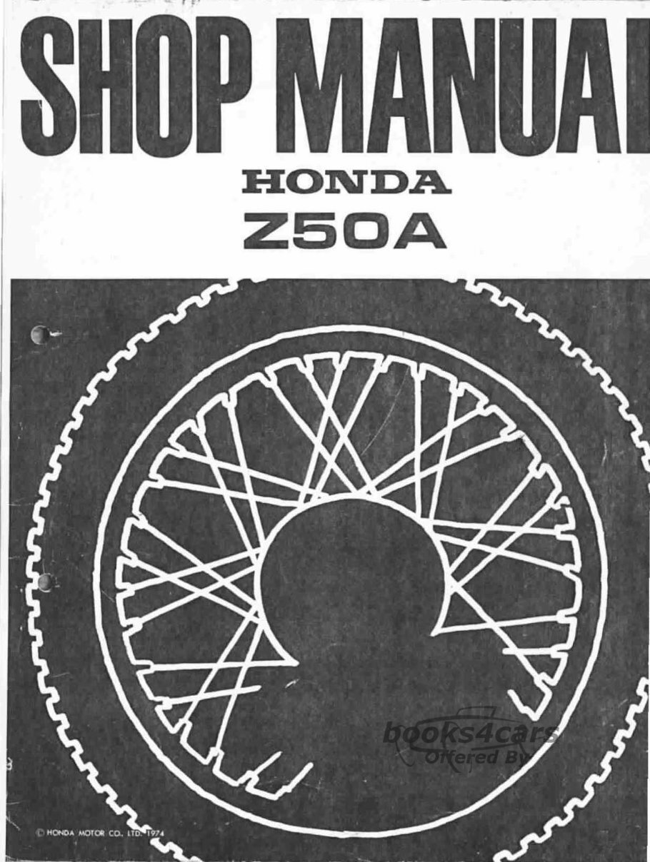 view cover of 1968-1974 Mini Trail Z50A shop service repair manual by Honda